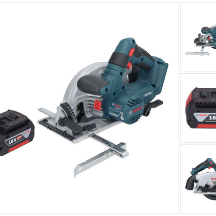 Bosch GKS 18V-57-2 Sierra circular inalámbrica profesional 18 V 165 mm sin escobillas + 1x batería 6,0 Ah - sin cargador