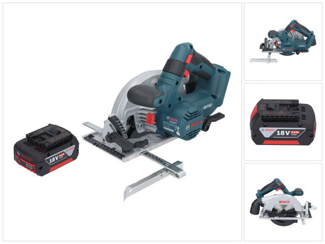 Bosch GKS 18V-57-2 Sierra circular inalámbrica profesional 18 V 165 mm sin escobillas + 1x batería 6,0 Ah - sin cargador