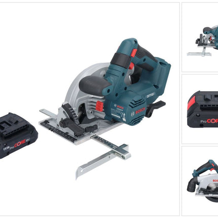 Bosch GKS 18V-57-2 Sega circolare professionale a batteria 18 V 165 mm brushless + 1x batteria ricaricabile ProCORE 4,0 Ah - senza caricabatterie
