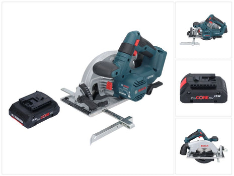 Bosch GKS 18V-57-2 Sega circolare professionale a batteria 18 V 165 mm brushless + 1x batteria ricaricabile ProCORE 4,0 Ah - senza caricabatterie