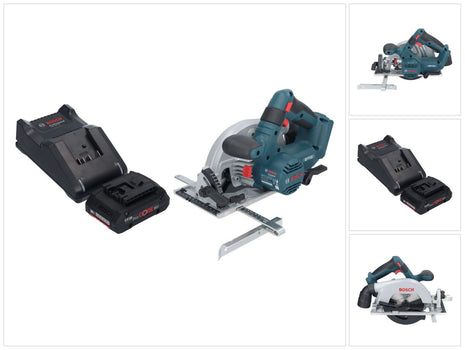 Bosch GKS 18V-57-2 Professional Scie circulaire portative sans fil 18 V 165 mm Brushless + 1x batterie ProCORE 4,0 Ah + chargeur