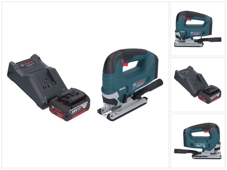 Bosch GST 18V-125 B Professional cordless jigsaw 18 V 125 mm brushless + 1x rechargeable battery 4.0 Ah + charger