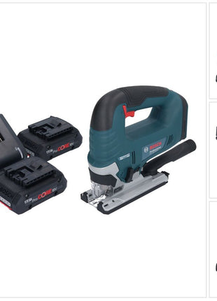 Bosch GST 18V-125 B Sierra de calar inalámbrica profesional 18 V 125 mm sin escobillas + 2x batería ProCORE 4,0 Ah + cargador