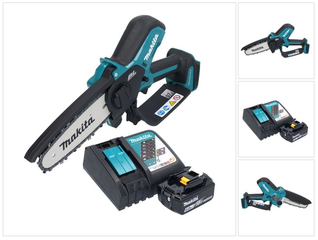 Makita DUC 150 RG Akumulatorowa pilarka łańcuchowa 18 V 15 cm bezszczotkowa + 1x akumulator 6,0 Ah + ładowarka