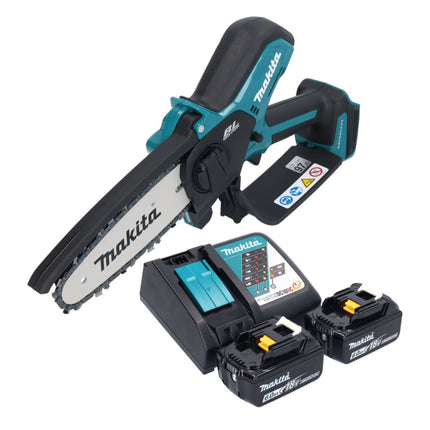 Makita DUC 150 RG2 Akumulatorowa pilarka łańcuchowa 18 V 15 cm bezszczotkowa + 2x akumulator 6,0 Ah + ładowarka