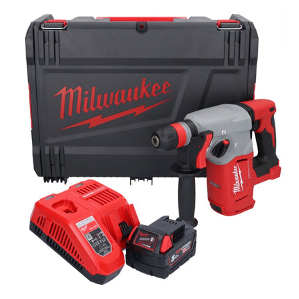 Milwaukee M18 BLHX-501X cordless combihammer 18 V 2.3 J brushless + 1x rechargeable battery 5.0 Ah + charger + HD box