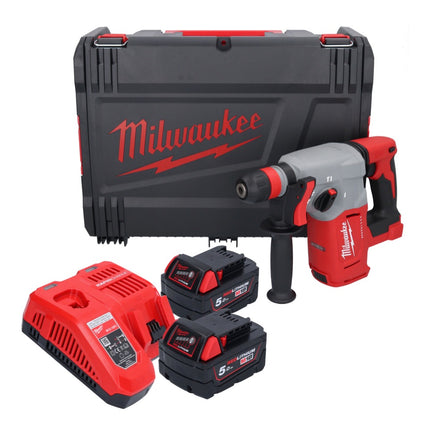 Milwaukee M18 BLHX-502X akumulatorowy młot udarowo-obrotowy 18 V 2,3 J bezszczotkowy ( 4933478892 ) + 2x akumulator 5,0 Ah + ładowarka + skrzynka HD