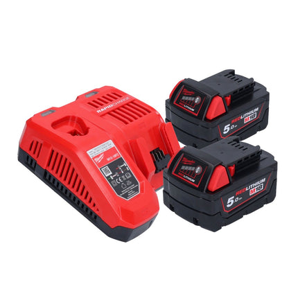 Milwaukee M18 BLHX-502X akumulatorowy młot udarowo-obrotowy 18 V 2,3 J bezszczotkowy ( 4933478892 ) + 2x akumulator 5,0 Ah + ładowarka + skrzynka HD
