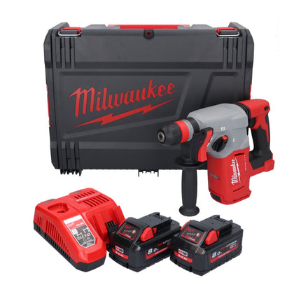 Milwaukee M18 BLHX-802X cordless combihammer 18 V 2.3 J brushless + 2x battery 8.0 Ah + charger + HD box