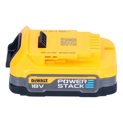 Fresa plana sin cable DeWalt DCW 682 NT 18 V 102 x 20 mm sin escobillas + 1x batería Powerstack 1,7 Ah + TSTAK - sin cargador