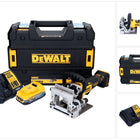 DeWalt DCW 682 E1T fresa per tasselli piatti a batteria 18 V 102 x 20 mm senza spazzole + 1x batteria Powerstack 1,7 Ah + caricatore + TSTAK