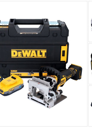 Cortadora de tacos planos a batería DeWalt DCW 682 E1T 18 V 102 x 20 mm sin escobillas + 1x batería Powerstack 1,7 Ah + cargador + TSTAK