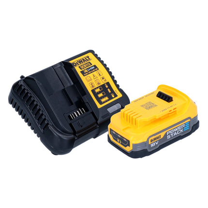 DeWalt DCW 682 E1T fresa per tasselli piatti a batteria 18 V 102 x 20 mm senza spazzole + 1x batteria Powerstack 1,7 Ah + caricatore + TSTAK
