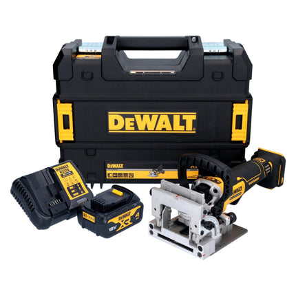 DeWalt DCW 682 M1T Fraiseuse sans fil pour chevilles plates 18 V 102 x 20 mm Brushless + 1x batterie 4,0 Ah + chargeur + TSTAK