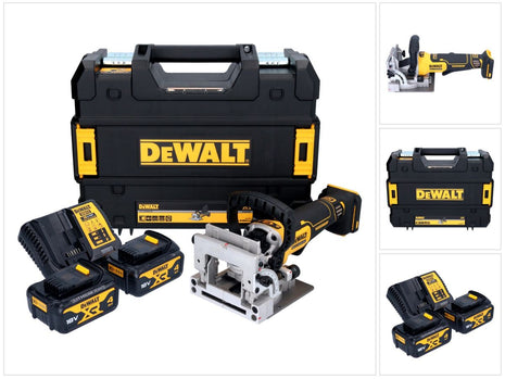 Cortadora de tacos planos a batería DeWalt DCW 682 M2T 18 V 102 x 20 mm sin escobillas + 2x batería 4,0 Ah + cargador + TSTAK