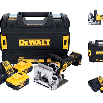DeWalt DCW 682 P2T cordless flat dowel cutter 18 V 102 x 20 mm brushless + 2x rechargeable battery 5.0 Ah + charger + TSTAK