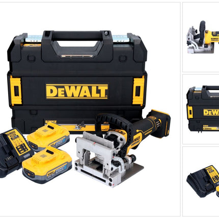 Fresa plana sin cable DeWalt DCW 682 H2T 18 V 102 x 20 mm sin escobillas + 2x batería Powerstack 5,0 Ah + cargador + TSTAK