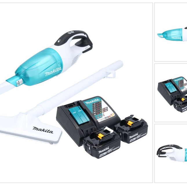 Makita DCL 181 FRMWX aspirateur sans fil 18 V 53 mbar 0,65 L + 2x batterie rechargeable 4,0 Ah + chargeur