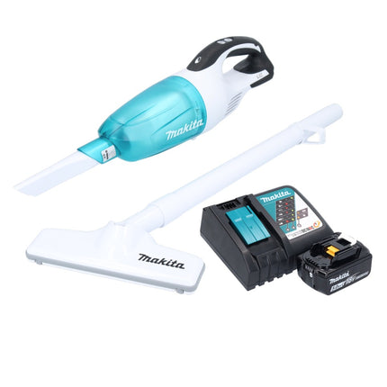 Aspiradora sin cable Makita DCL 181 FRT1WX 18 V 53 mbar 0,65 L + 1x batería recargable 5,0 Ah + cargador