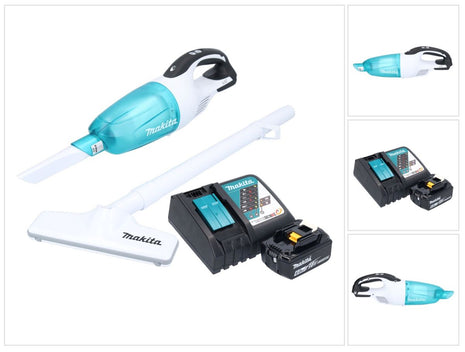 Makita DCL 181 FRG1WX Cordless hoover 18 V 53 mbar 0.65 L + 1x rechargeable battery 6.0 Ah + charger