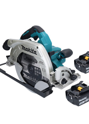 Makita DHS 900 F2U scie circulaire portative sans fil 36 V ( 2x 18 V ) 235 mm sans balais + 2x batterie 3,0 Ah + adaptateur Bluetooth - sans kit de chargement