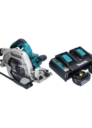 Makita DHS 900 PF2U scie circulaire à batterie 36 V (2x 18 V) 235 mm sans balais + 2x batterie 3,0 Ah + double chargeur + adaptateur Bluetooth