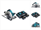 Makita DHS 900 PT2U Akku Handkreissäge 36 V ( 2x 18 V ) 235 mm Brushless + 2x Akku 5,0 Ah + Doppel Ladegerät + Bluetooth Adapter