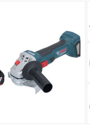 Bosch GWS 18V-7 Professional cordless angle grinder 18 V 125 mm brushless + 1x rechargeable battery 5.0 Ah - without charger