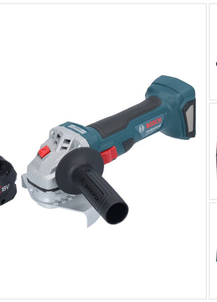 Bosch GWS 18V-7 Professional amoladora angular a batería 18 V 125 mm sin escobillas + 1x batería ProCORE 8,0 Ah - sin cargador