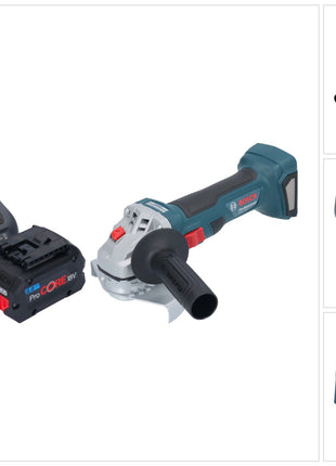 Bosch GWS 18V-7 Professional Meuleuse angulaire sans fil 18 V 125 mm Brushless + 1x batterie ProCORE 8,0 Ah + chargeur