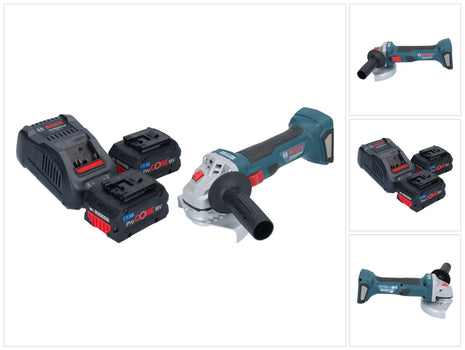 Bosch GWS 18V-7 Professional Meuleuse angulaire sans fil 18 V 125 mm Brushless + 2x batterie ProCORE 8,0 Ah + chargeur