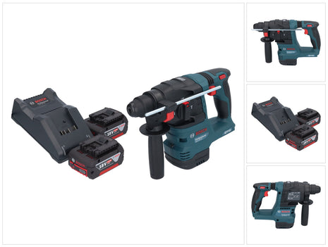 Bosch GBH 18V-22 Professional Marteau perforateur sans fil 18 V 1,9 J SDS Plus Brushless + 2x batterie 4,0 Ah + chargeur