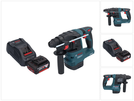 Bosch GBH 18V-22 Professional Akku Bohrhammer 18 V 1,9 J SDS Plus Brushless + 1x Akku 5,0 Ah + Ladegerät