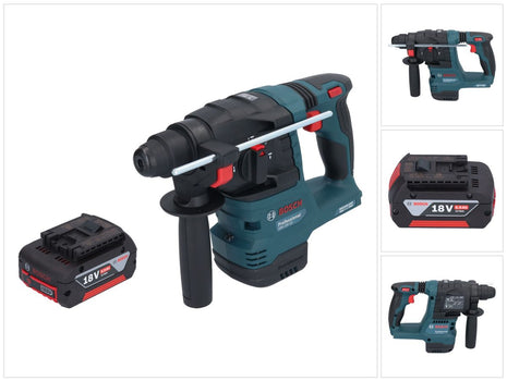 Bosch GBH 18V-22 Taladro percutor inalámbrico profesional 18 V 1,9 J SDS Plus Brushless + 1x batería 6,0 Ah - sin cargador