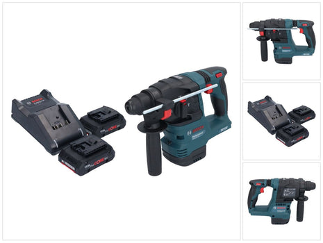 Bosch GBH 18V-22 Trapano a percussione professionale a batteria 18 V 1,9 J SDS Plus Brushless + 2x batteria ricaricabile ProCORE 4,0 Ah + caricabatterie