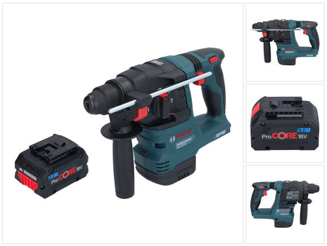 Bosch GBH 18V-22 Martello rotante professionale a batteria 18 V 1,9 J SDS Plus Brushless + 1x batteria ricaricabile ProCORE 8,0 Ah - senza caricabatterie