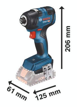 Bosch GDR 18V-200 Professional Atornillador de impacto rotativo inalámbrico 18 V 200 Nm sin escobillas (06019J2106) + L-Boxx - sin batería, sin cargador