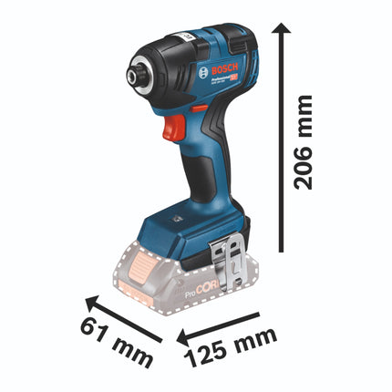 Bosch GDR 18V-200 Professional cordless impact wrench 18 V 200 Nm brushless ( 06019J2106 ) + L-Boxx - without battery, without charger