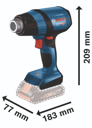 Bosch GHG 18V-50 Professional akumulatorowa dmuchawa gorącego powietrza 18 V 300° C / 500° C ( 06012A6500 ) Solo - bez akumulatora, bez ładowarki