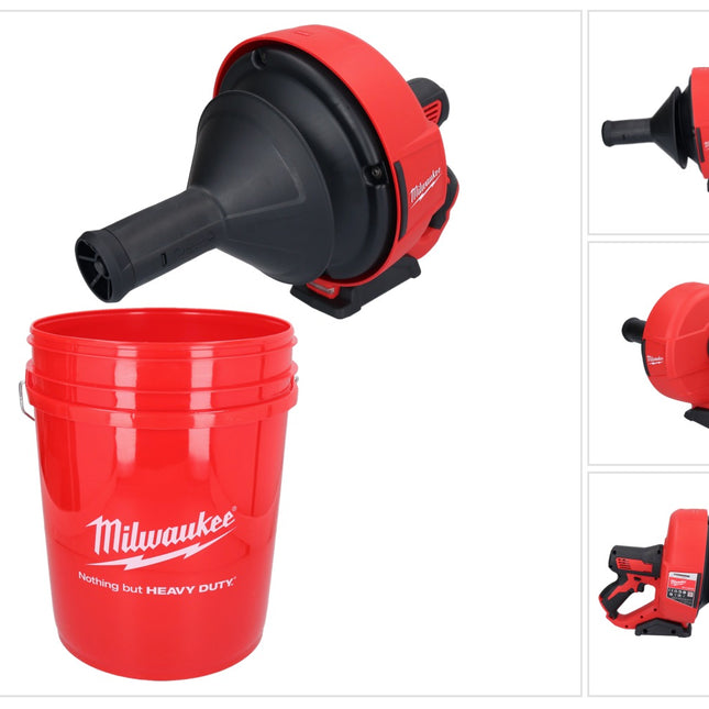 Milwaukee M12 BDC6-0C Akku Rohrreinigungsgerät 12 V ( 4933451634 ) + Spirale + Eimer - ohne Akku, ohne Ladegerät