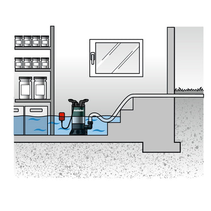 Metabo PS 15000 S Pompa sommersa per acqua sporca ( 0251500000 ) 850 Watt portata 15000 l/h