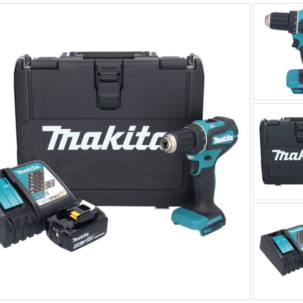 Makita DDF 485 RT cordless drill driver 18 V 50 Nm brushless 1x rechargeable battery 5.0 Ah + charger + case
