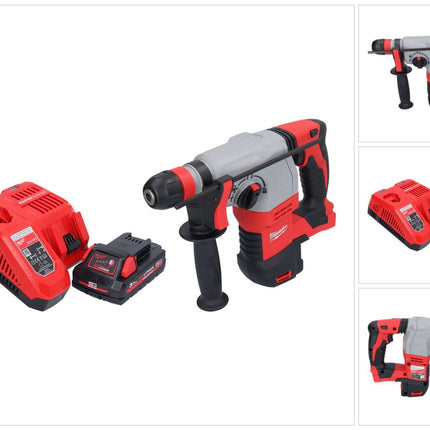 Martillo combinado a batería Milwaukee M18 HD18HX-301 18 V 2,4 J + 1x batería 3,0 Ah + cargador