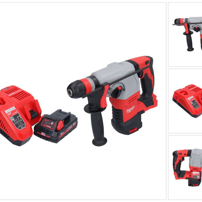 Milwaukee M18 HD18HX-301 Akku Kombihammer 18 V 2,4 J + 1x Akku 3,0 Ah + Ladegerät