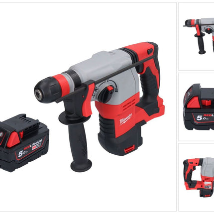 Martillo combinado a batería Milwaukee M18 HD18HX-501 18 V 2,4 J + 1x batería 5,0 Ah - sin cargador