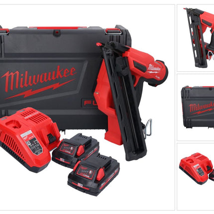 Milwaukee M18 FN15GA-302X Akku Nagler 18 V Brushless 32 - 64 mm + 2x Akku 3,0 Ah + Ladegerät + HD Box