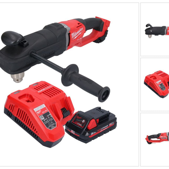 Milwaukee M18 FRAD2-301 cordless angle drill 18 V 122 Nm brushless + 1x rechargeable battery 3.0 Ah + charger