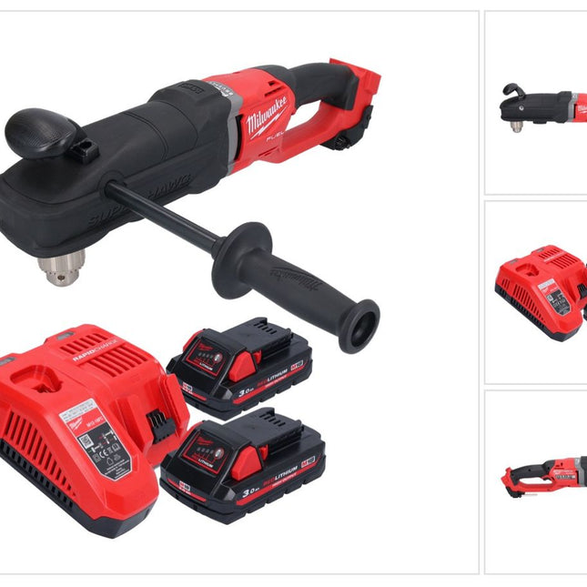 Milwaukee M18 FRAD2-302 Cordless angle drill 18 V 122 Nm brushless + 2x rechargeable battery 3.0 Ah + charger