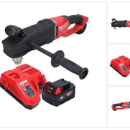 Trapano angolare a batteria Milwaukee M18 FRAD2-501 18 V 122 Nm brushless + 1x batteria ricaricabile 5,0 Ah + caricabatterie