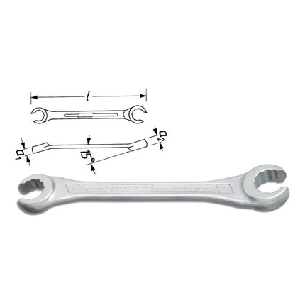 HAZET double ring spanner 612 17 x 19 mm 208 mm ( 8000462637 )